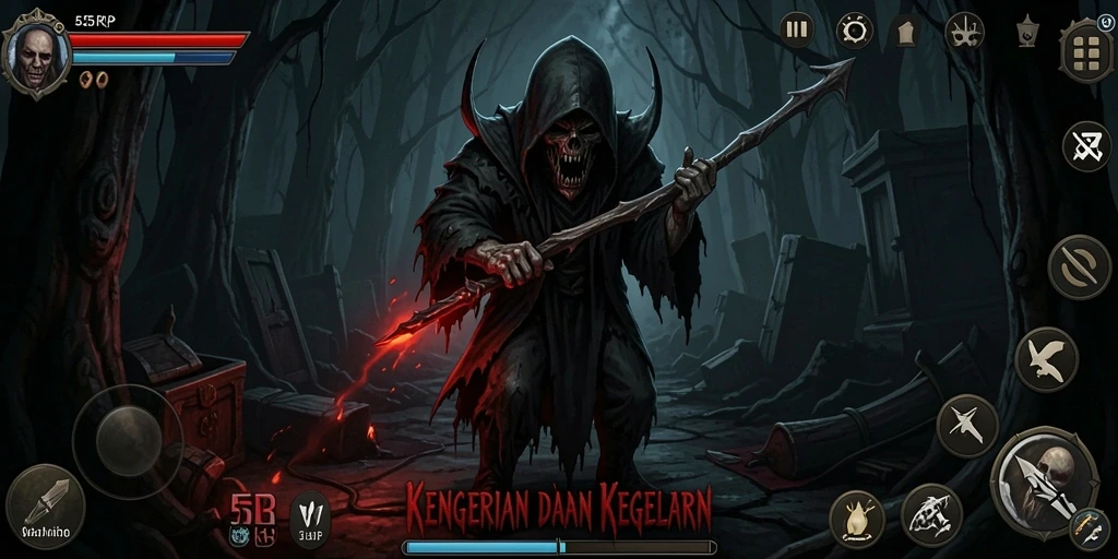 Gameplay menegangkan di dunia gelap dan mencekam 55RP.