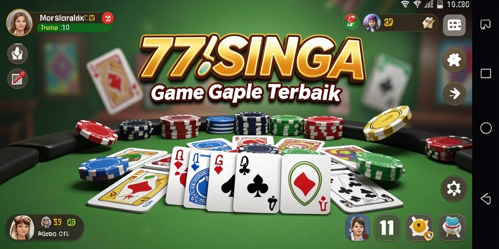 Screenshot gameplay Gaple yang seru di 77SINGA.