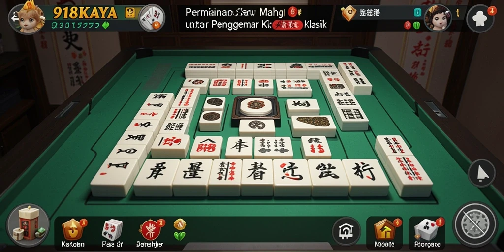Tampilan gameplay seru Mahjong di 918KAYA.