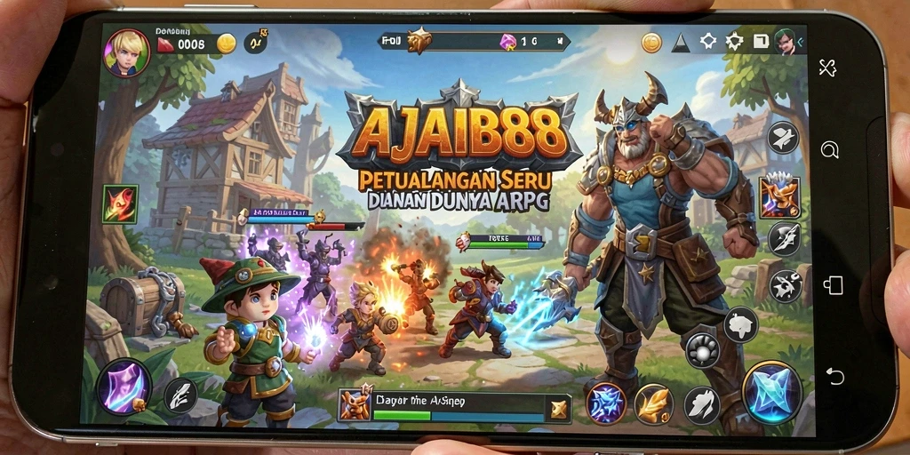 Tampilan gameplay AJAIB88 menunjukkan pertarungan yang intens dan grafis menawan.