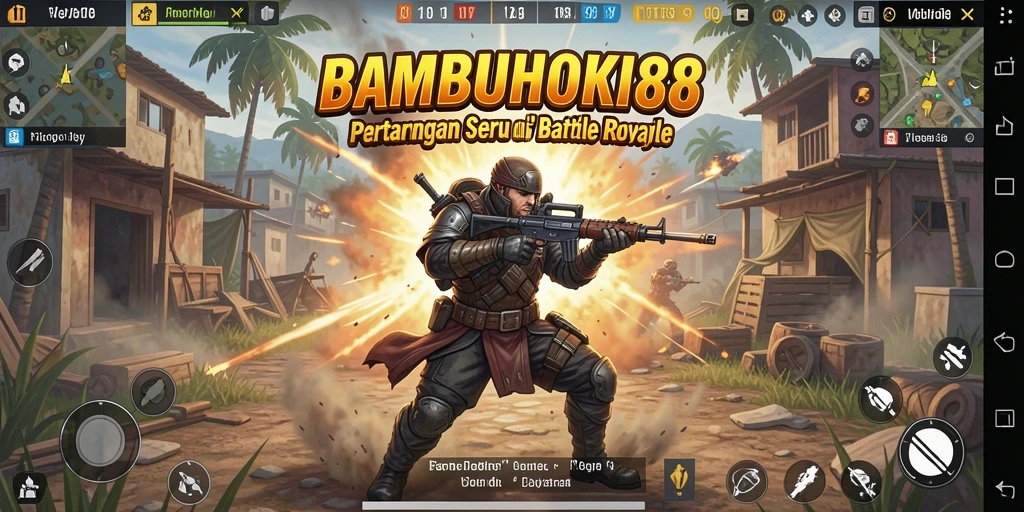 Tampilan gameplay seru di BAMBUHOKI88 dengan pertarungan intens.