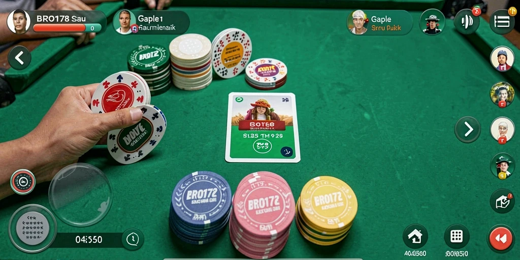 Tampilan gameplay Gaple yang seru dan interaktif.