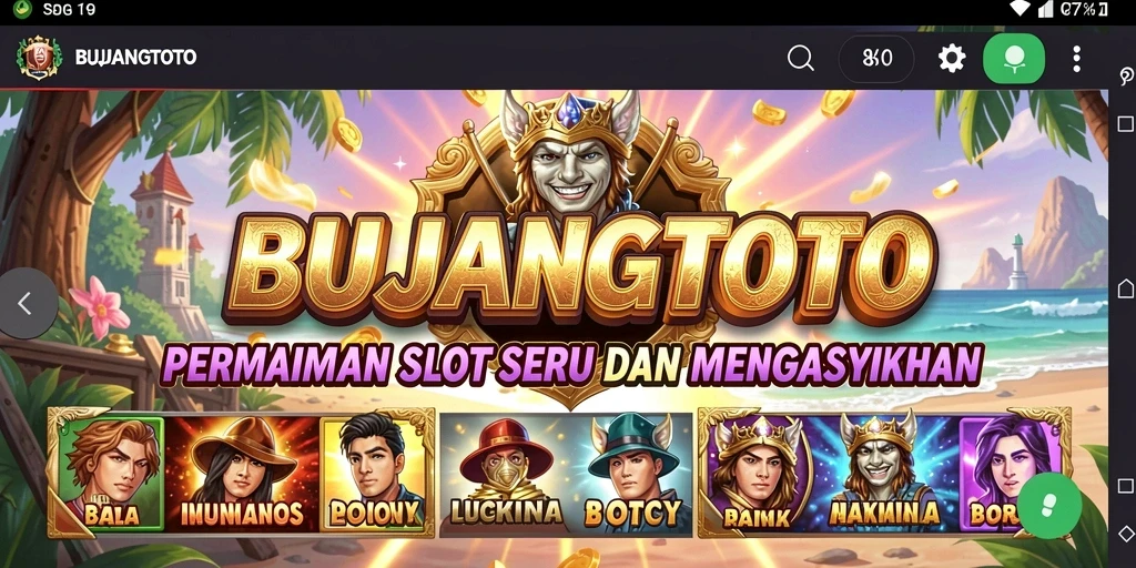 Tampilan gameplay BUJANGTOTO dengan slot yang menarik.