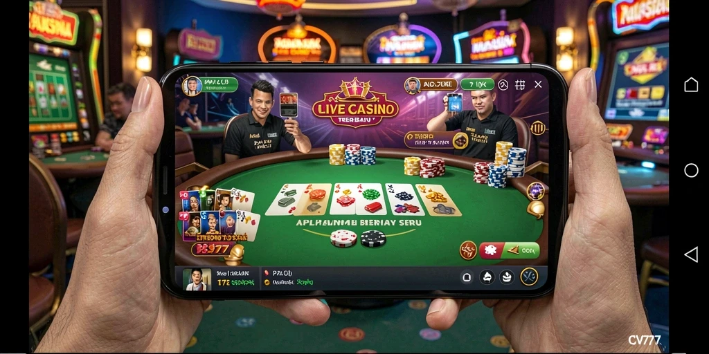 Tampilan menarik permainan Live Casino yang interaktif dan mendebarkan.