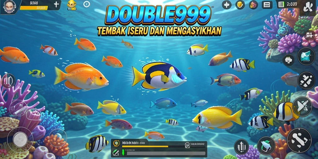 Gameplay menarik Tembak Ikan dengan berbagai jenis ikan.