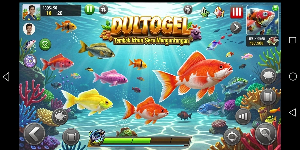 Tampilan gameplay menakjubkan dalam DULTOGEL yang seru.