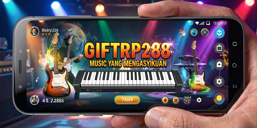 Tampilan gameplay GIFTRP288 dengan elemen musik yang dinamis.