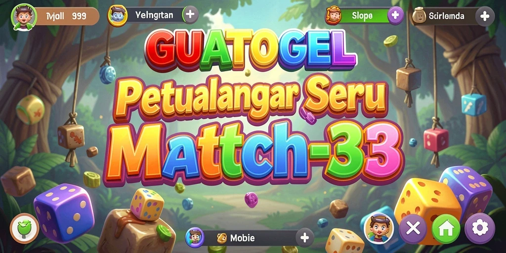 Tampilan gameplay menakjubkan dari GUATOGEL dalam aksi Match-3.