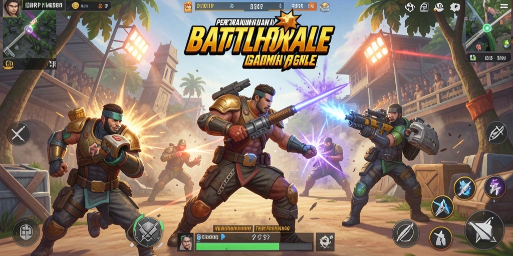Tampilan gameplay seru IDRRP dalam pertarungan Battle Royale.