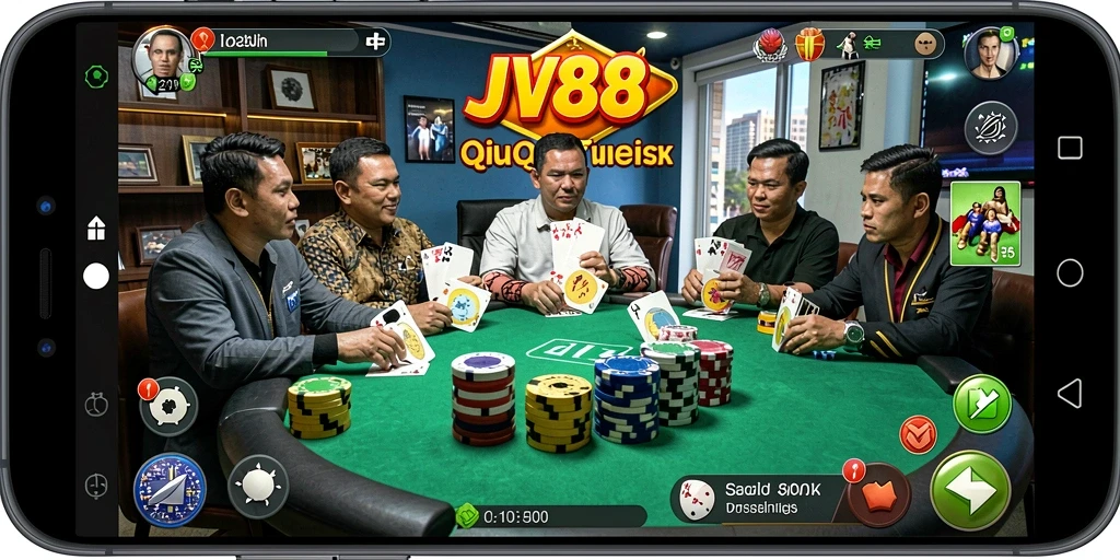 Tampilan gameplay QiuQiu yang menarik dan seru dari JV88.
