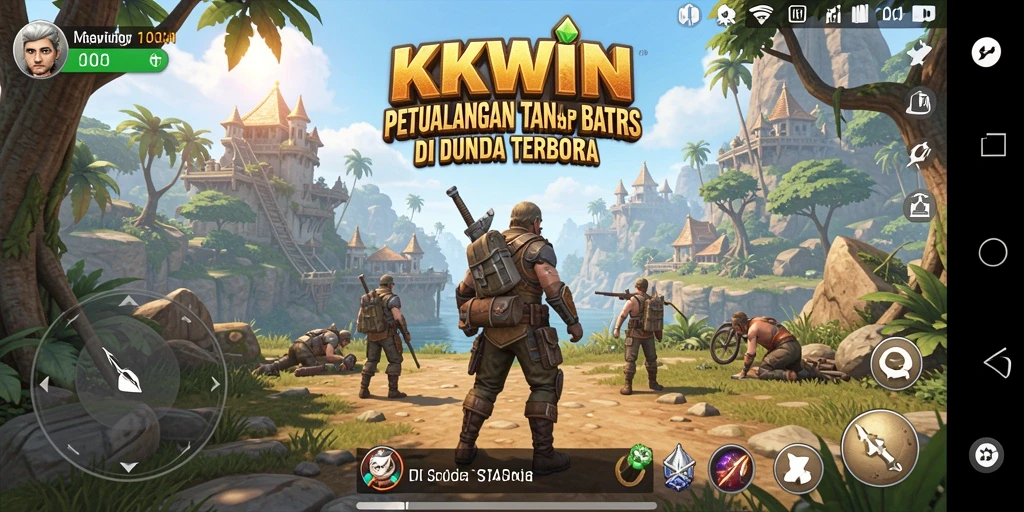 Gameplay KKWIN dalam dunia terbuka yang menakjubkan.