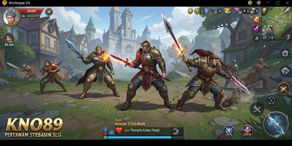 Screenshot gameplay KNO89 menunjukkan pertarungan strategis seru.