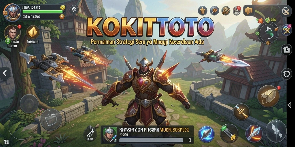 Tangkapan layar KOKITOTO yang menunjukkan aksi strategi yang seru.