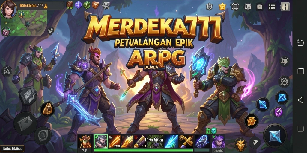 Screenshot gameplay <strong>MERDEKA777</strong> dengan aksi pertarungan yang dinamis.