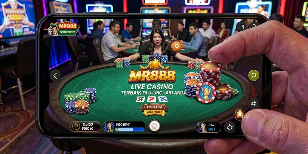 Tampilan menarik dari gameplay Live Casino di MR888.