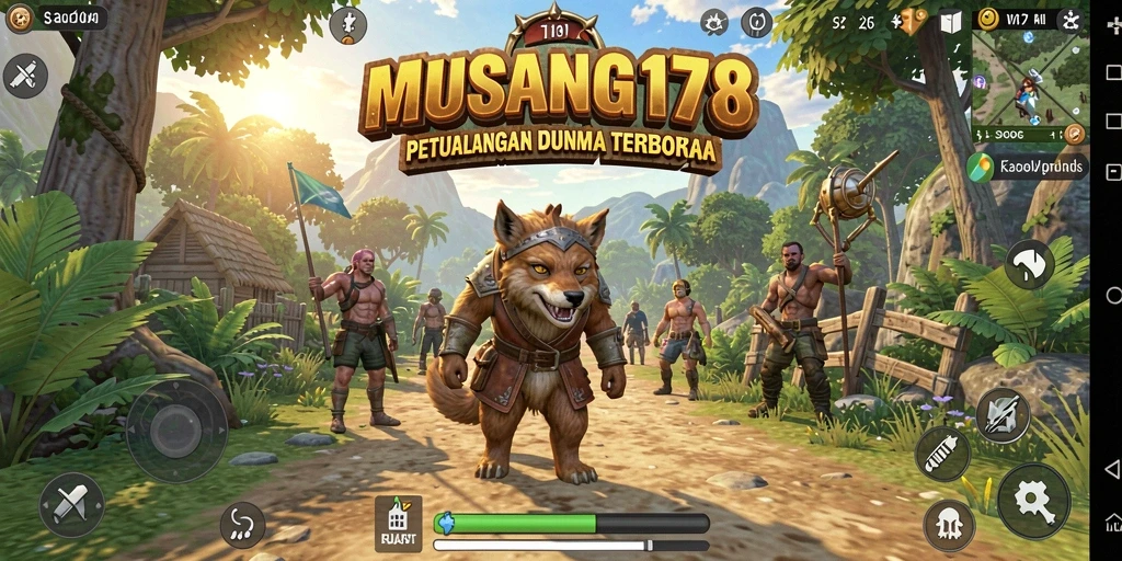Tangkapan layar permainan MUSANG178 yang menunjukkan eksplorasi dunia terbuka.
