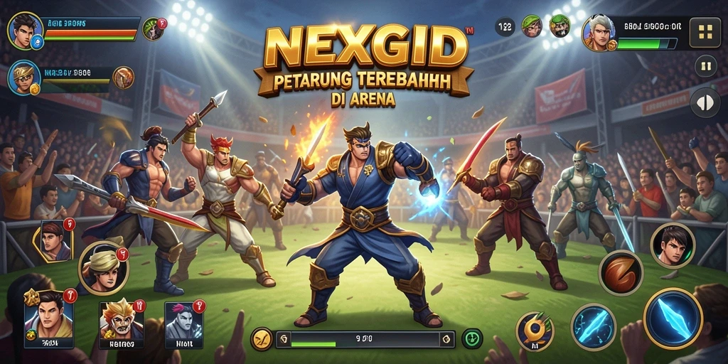 Tampilan pertarungan intens dan karakter beragam dalam NEXGID.