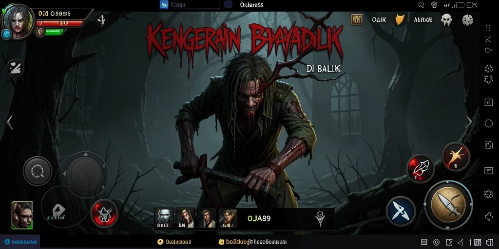 Screenshot menampilkan gameplay OJA89 dengan suasana mencekam.