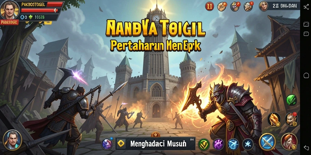 Tampilan menakjubkan dari gameplay PAKBOSTOGEL Tower Defense.
