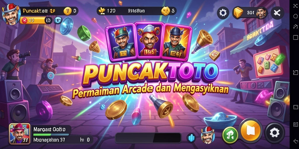 Tampilan screenshot gameplay PUNCAKTOTO yang menarik dan penuh warna.