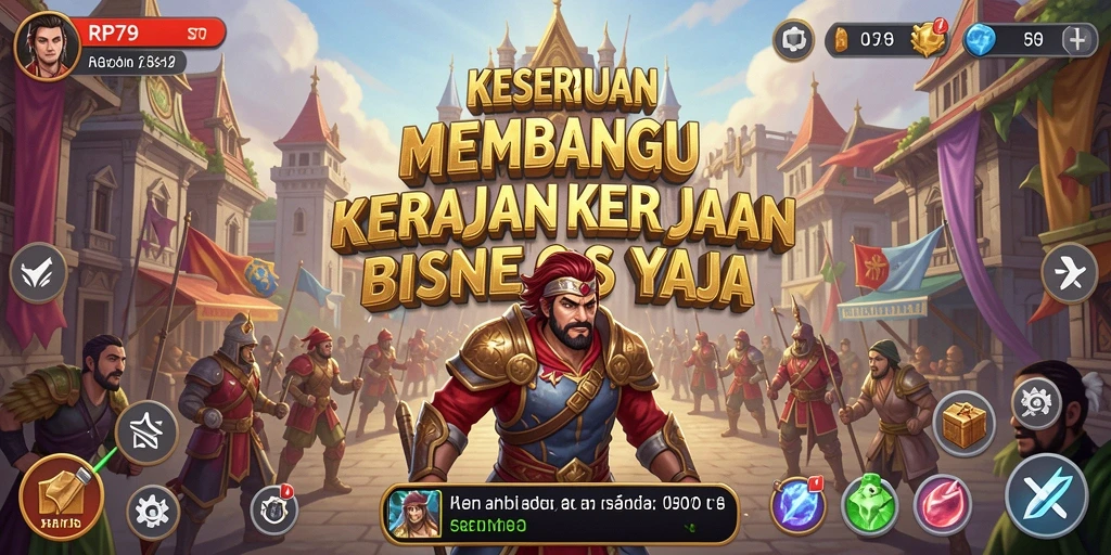 Tampilan menarik dari gameplay RP79 saat membangun bisnis Tycoon.