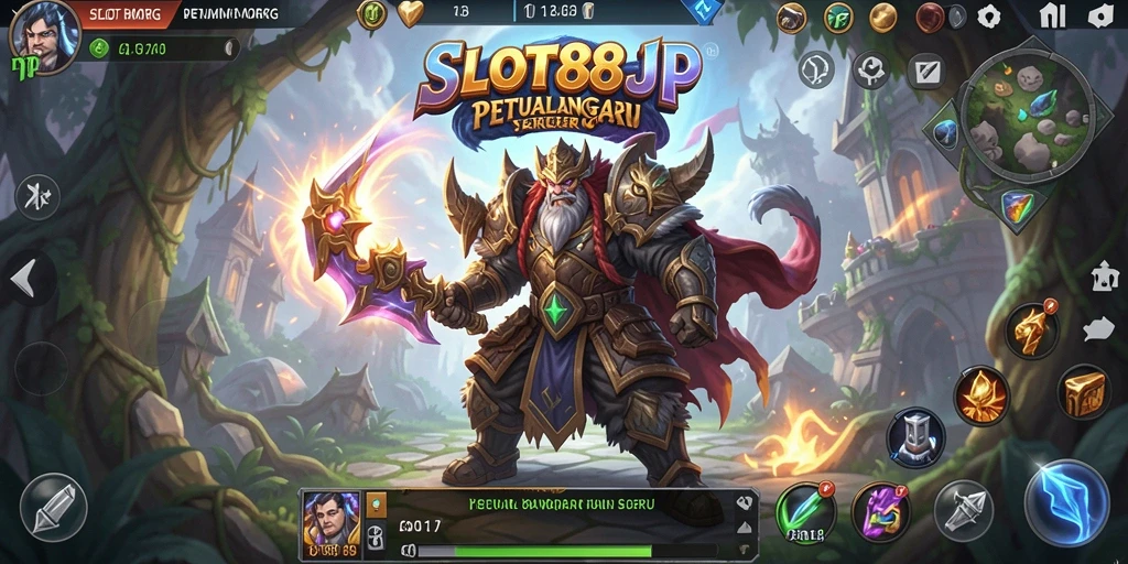 Tampilan gameplay SLOT88JP yang mendebarkan dan penuh aksi.