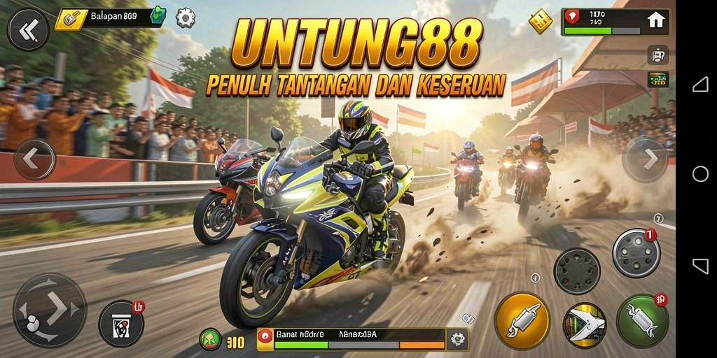 Gameplay mendebarkan balapan motor di UNTUNG88.