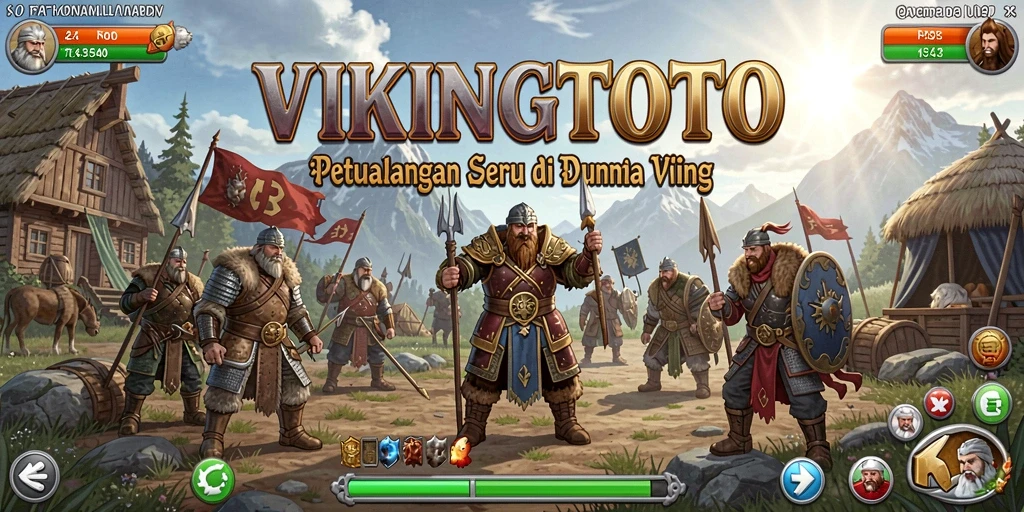 Tampilan seru dari gameplay VIKINGTOTO dengan aksi petualangan menarik.