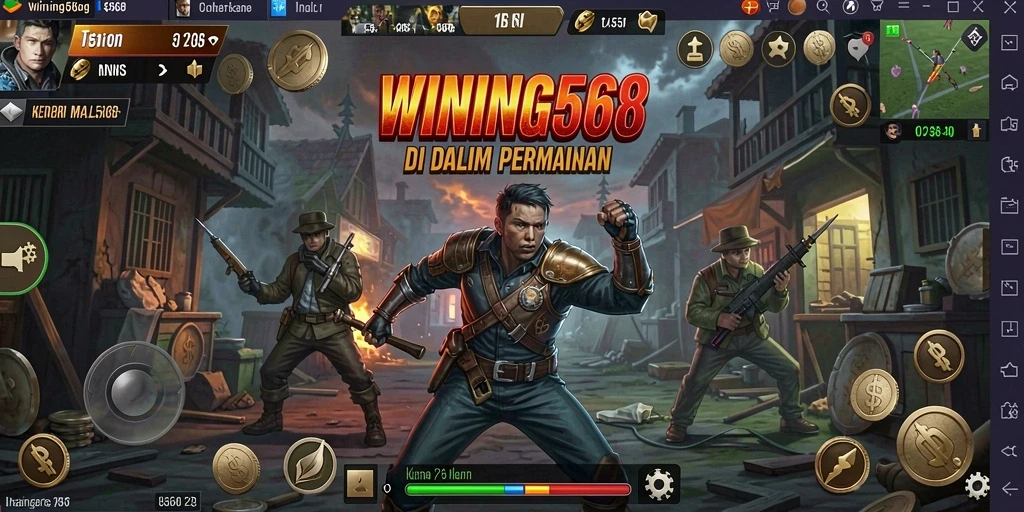 Tangkapan layar gameplay menegangkan di WINNING568 dengan suasana horor yang kental.