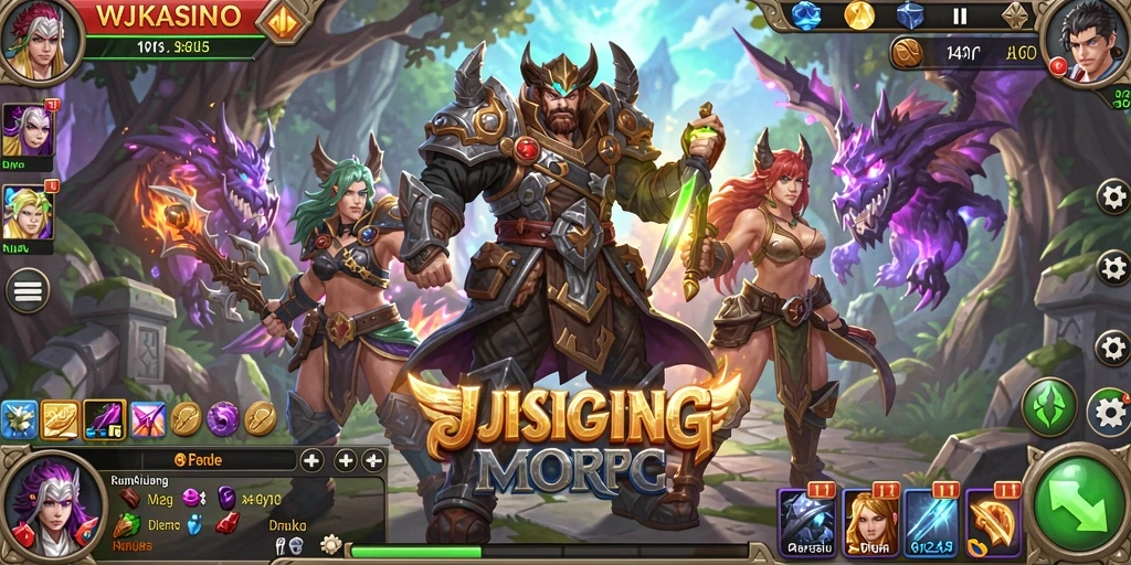 Tampilan menarik dari gameplay WJKASINO MMORPG dengan petualangan yang mendebarkan.
