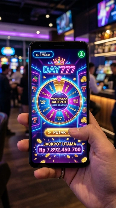 Screenshot aplikasi day777 saat proses download sedang berlangsung.